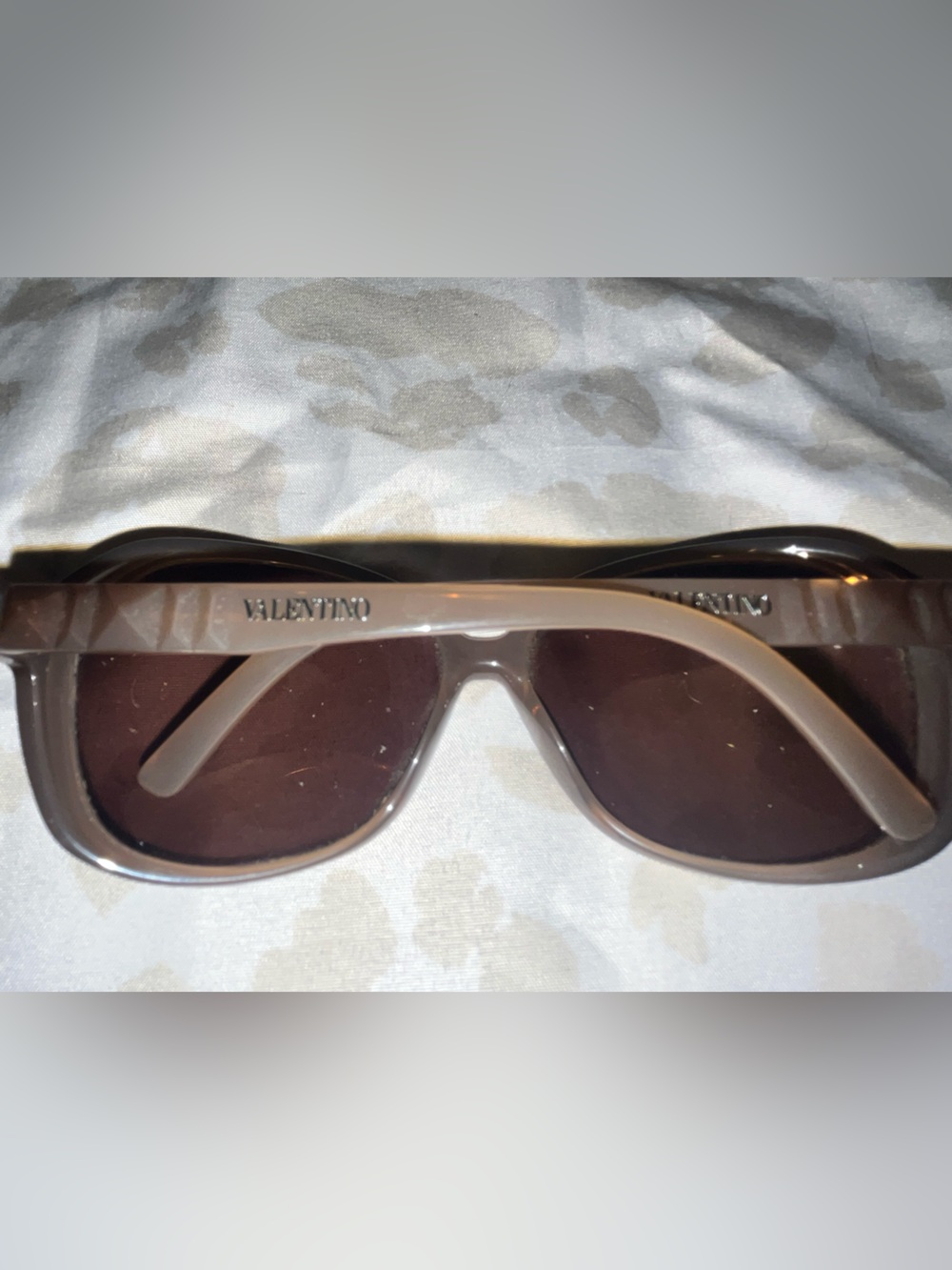 Valentino Women’s Brown/Taupe Sunglasses - Designer Logo Temples